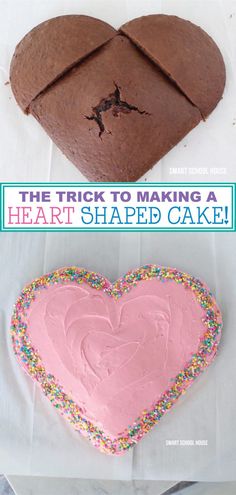 the trick to making a heart shaped cake