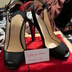 Used Great Condition, Comes With Dust Bag Leather Heels With Red Sole For Evening, Designer Heels With Red Sole For Evening, Designer Heels With Red Sole For Galas, Shoes Red Bottoms, Red Bottoms, Louboutin Shoes, Christian Louboutin Shoes, Shoes Women Heels, Christian Louboutin