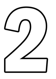 the number two is shown in black and white