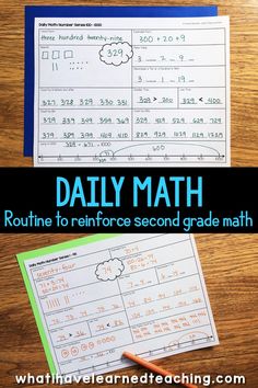 the daily math routine for students to practice numbers and place value in their homeschool