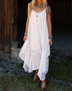 Elevate your wardrobe with the stunning Breezy Days Maxi Dress, it's boho western charm is perfect for parties, brunches, or any special occasion under the sun, this dress exudes timeless beauty and effortless grace! Get ready to feel like a tropical princess with our Breezy Days Maxi Dress in White. Perfect for any island getaway, this dress will make you feel effortlessly chic and cool. Let the light fabric and flowy silhouette keep you comfortable and stylish all day long! So pretty crochet f Cheap Beach Smock Dresses, Tropical Princess, Pretty Crochet, Crochet Fabric, Island Getaway, Flowy Maxi Dress, Denim Accessories, Dress Silhouette, White Maxi Dresses