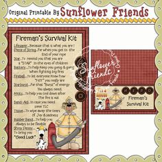 the sunflower friends survival kit is open and ready to be used as a printable