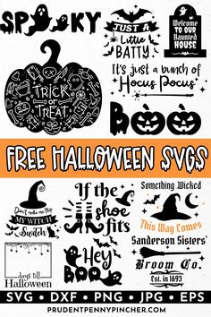 Free Halloween SVG Files for Cricut Halloween Crafts Halloween Resources, Spooky Svg, Fall Wood Signs, Halloween Svg Files, Fun Halloween Crafts, Cricut Svgs, Diy Crafts For Adults