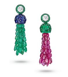 de Grisogono Grisogono Jewelry, Jewelery Earrings, Chopard Jewelry, Titanic Jewelry, Beads Craft Jewelry, Sapphire And Diamond Earrings, Tassel Earring, Jewelry Design Drawing, Beaded Jewels