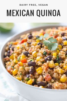 mexican quisadilla in a white bowl with cilantro