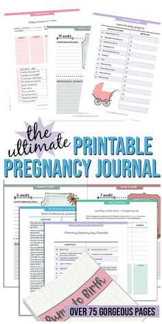 the ultimate printable pregancy journal