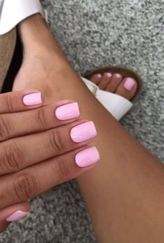 Square Dip Nails, Nails And Toes, Blush Pink Nails, Matte Pink Nails, Oval Nails