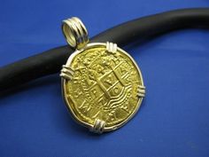 Large Quality 24k Solid Gold Escudo Hand Bezeled in Contrasting 14k Custom Bezel Colonial Era Pirate Handmade Coin Shaped Yellow Gold Jewelry, Handmade Coin-shaped Yellow Gold Jewelry, Artisan Yellow Gold Collectible Jewelry, Artisan Round Gold Jewelry, Gold Medallion Jewelry With Bezel Setting, Pirate Coins, Viking Symbols, Nautical Jewelry, Custom Pendants