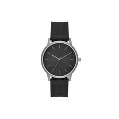 GEORGE Men's Gunmetal Case, Black Dial and Black Silicone Minimalist Casual Analog Watch Size: one size. Color: Gray. Gender: male. Age Group: adult. Classic Black Stainless Steel Watch Accessories, Black Stainless Steel Watch Accessories With Metal Dial, Black Stainless Steel Watch With Round Dial, Black Stainless Steel Watch With Analog Display, Black Stainless Steel Watch Accessories With Analog Display, Black Watch With Metal Round Dial, Black Analog Watch With Adjustable Fit, Matte Black Analog Watch With Round Dial, Adjustable Black Analog Watch