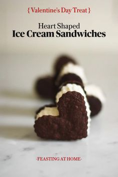 valentine's day treat heart shaped ice cream sandwiches