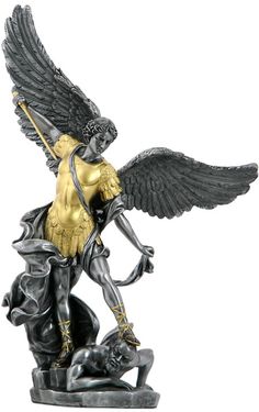 St Michael Statue, Demon Statue, Michael Tattoo, St Michael Archangel, Saint Statues, Michael Archangel