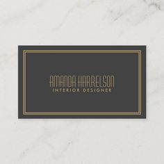 black and gold professional business card