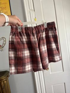 One-of-a-kind comfy flannel pj shorts. The thick elastic waistband makes these breathable and comfortable. Perfect for lounging around.  Size: Medium, but can fit looser on a Small! Fabric Care: No need to handwash, unless you really want to. Don't let me stop you! All cotton fabric can be ironed and is okay to be thrown in the dryer. Adult Pajamas, New Bedford, Pj Shorts, Red Flannel, Pajama Robe, Fabric Care, Favorite Outfit, Gender Neutral, Art Collection