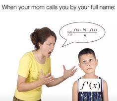 a woman yelling at a young boy with an expression on his face that says, when your mom calls you by your full name