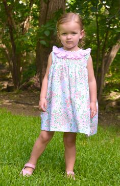 Meet Isla- Your little one's go-to floral dress for the warmer months. She's comfy, soft, and features the most gorgeous pink ruffled collar with smocking details. 100% Cotton, lined, with button back closure. * Matching Bubble Available. Ruffled Collar, Matching Dresses, Floral Dress, Smocking, Bubbles, Collar, Floral, Pink, Quick Saves