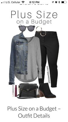 Plus Size On A Budget, Booties Outfit Fall, Jeans Denim Jacket, Plus Size Winter Outfits, Budget Outfits, Plus Size Fall Outfit, Plus Size Fall Fashion, Fall Booties, Black Jeans Women