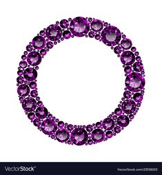 the letter o made up of purple stones