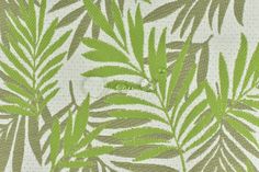 a green and white wallpaper with leaves on it