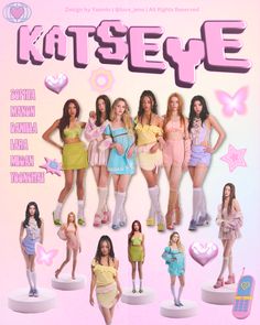 #KATSEYE #GirlGroup #kpopgraphic #Sophia #Manon #Daniela #Lara #Megan #Yoonchae Katseye Posters, Katseye Wallpaper, Pop Posters, K Wallpaper, A3 Poster, Editing Inspiration, Kpop Group, Poster Room, Kpop Posters