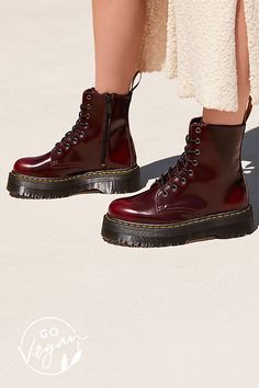 Free People - Dr. Marten - Doc Martens - Boots - Shoes - Chunky - Lace Up - Free People Shoes - Docs - Platform - Vegan - Classic - Edgy - Fall Fall Chunky Platform Lace-up Boots, Winter Boots With Front Lace-up Fastening And Round Toe, Fall Lace-up Chunky Platform Boots, Fall Lace-up Platform Boots With Chunky Platform, Fall Platform Lace-up Boots, Platform Lace-up Boots For Fall, Winter Platform Boots With Laces And Round Toe, Winter Ankle-high Platform Boots With Laces, Ankle-high Platform Boots With Laces For Winter