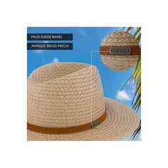 Elevate your sunny day wardrobe with the Nicole Miller New York Straw Sun Hat in a chic tan hue. Perfect for any outdoor occasion, from beach outings to garden parties, this hat combines style with functionality.

- Material: 100% paper straw
- Color: Tan
- Size: 58CM circumference, adjustable for a custom fit
- Gender: Female
- Age Group: Adult

Designed with an adjustable feature, this hat ensures a comfortable fit for all head sizes, eliminating the common issue of hats that are too tight or Brown Fedora With Upf 50+ For Summer, Beige Fedora For Travel And Vacation, Beige Summer Outdoor Hat Bands, Beige Hat Band For Outdoor Summer, Beige Hat Bands For Summer Outdoor, Beige Hat Band For Summer Outdoor Events, Beige Panama Hat For Outdoor Vacation, Brown Fedora For Beach Season Travel, Beige Panama Hat For Vacation Outdoors