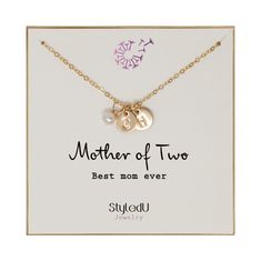 PRICES MAY VARY. ✔️THE LOVE BETWEEN A MOTHER AND CHILDREN: This dainty, beautiful initial necklace symbolizes the unbreakable bond between mother and children. We custom hand stamp your children’s initials onto the pendant to embody the unique relationship you have with your children. Keep “Mother of Two” close to your heart to express the sincerity of your love for your children, and let motherhood empower you. Perfect a sentimental gift to honor moms, mothers, yourself, and all the amazing wom Small Gift For Mom, Christmas Ideas For Mom From Daughter, Adjustable Gold Necklace With Hallmark, Adjustable Gold Necklaces With Hallmark, Christmas Gift Jewelry With Birthstone, Gold Jewelry With Hallmark For Personalized Gift, Mother's Day Yellow Gold Charm Necklace With Hallmark, Mother's Day Yellow Gold Charm Necklaces With Hallmark, Anniversary Charm Necklaces With Hallmark For Gift