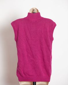 Pretty 80s/90s women's sleeveless knit top with complete button up front. Fuchsia color that everyone will love. ASHLEIGH MORGAN size - Medium vintage, sales tag still attached, a few little fuzzes (not much or very noticeable) but I don't think it has ever been worn ramie/cotton Sleeveless Knit Top, Womens Sweaters, Sleeveless Knit, Fuchsia Color, Mens Neck Ties, Button Shirt, Favorite Shirts, Men Short Sleeve, Knit Top