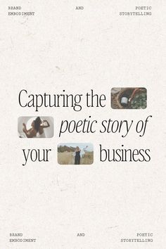 the cover of capturing the poetry of your business