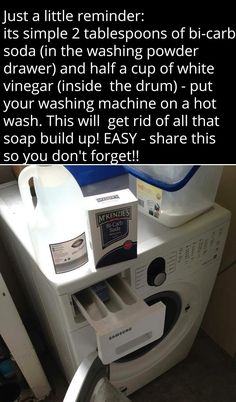 an old washing machine has been turned into a washer and dryer with the words, just a little reminder