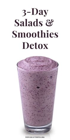 This is a 3-day smoothies and salads detox with energizing whole food recipes for breakfast, lunch and dinner! This three day cleanse full of energizing clean eating recipes will be great for your body and mind! Detoxing Smoothies Cleanse, Fruit Cleanse Recipes, 3 Day Smoothie Detox Cleanse, Smoothie Detox Cleanse 3 Day, Full Body Cleanse Detox Recipes, Smoothie Cleanse 3 Day Detox Plan, 2 Day Detox Cleanse, Detox Breakfast Ideas, Body Cleanse For Beginners