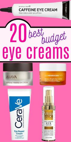 This is the ulimate guide to budget eye creams! Best Budget Anti Wrinkle Creams in the UK | For dark circles | For wrinkles | Best drugstore | Drugstore | Multifunction | Under | Best under | for 20s | Cerave | Natural | Best dark circle | Under eyes | Un Serum Routine, Caffeine Eye Cream, Anti Wrinkle Eye Cream, Eye Wrinkle Cream, Face Routine, Aging Beauty, Eye Cream For Dark Circles, Eye Creme