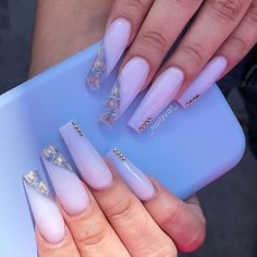 Best Friend Nails, Gold Nails Acrylic, Purple Coffin Nails, Friend Nails, Rose Gold Nails Acrylic, Rose Gold Nails