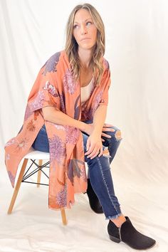 Beautiful Boho lightweight kimono with floral embroidery. Perfect for Spring and Summer One Size Fits Most One size fits most Sizes: 0-18 Length: 28.5" Bust Across: 44" Armhole: 8.5" Fabric: 35% Viscose 65% Polyester Floral Kimono, Kimono Cardigan, Xl Dress, Floral Embroidery, Best Sellers, Top Outfits, Embroidery, Floral, Fabric