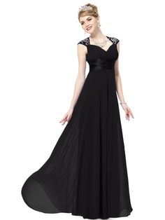 V-neck Sequins Chiffon Ruffles Empire Line Evening Bridesmaid Dress High Low Bridesmaid Dresses, Bohemia Dress, Unique Bridesmaid Dresses, Dress 2015, Black White Wedding, Black Bridesmaid Dresses, Dress Pretty, Bridesmaid Style, Chiffon Ruffle