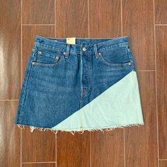 Women’s Levi’s Skirt. New With Tags! Size: 30 | Colors: Light And Medium/Dark Wash Fitted Levi's Mini Skirt, Levi's Spring Mini Skirt, Blue Cutoff Skort With Pockets, Levi's Casual Mid-rise Skirt, Levi's Mid-rise Casual Skirt, Blue Cutoff Skort For Spring, Trendy Levi's Mini Skirt, Levi's Casual Mini Skirt For Summer, Levi's Mini Skirt For Spring