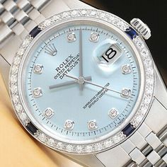 MENS ROLEX DATEJUST ICE BLUE DIAMOND DIAL 18K WHITE GOLD & STEEL WATCH | eBay Rolex Blue, Mens Rolex, Rolex Diamond, Diamond Watches, Rolex Women, Seiko 5 Sports, 2020 Vision, Watches Rolex, Swiss Army Watches