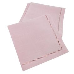 two pink napkins on top of each other