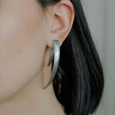 Buy an amazing unique front back earring made 100% sterling silver | Discover a large collection of unique contemporary jewelry made in Greece | Free shipping worldwide #frontbackearring #greyearrings #uniqueearring Modern Silver Ear Climbers, Modern Single Ear Climbers For Formal Events, Modern Single Ear Climber For Formal Occasions, Modern Metal Plug Earrings For Everyday Wear, Modern Metal Plug Earrings For Everyday, Modern Plug Earrings For Everyday Wear, Modern Metal Linear Earrings For Formal Occasions, Modern Metal Linear Earrings For Formal Events, Modern Silver Wrap Earrings For Formal Occasions