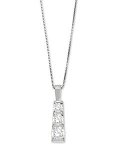 in stock After Christmas Sales, Pendant Ideas, Silver Diamond Necklace, White Gold Pendant, Linear Pendant, Diamond Pendant Necklace, Three Stone, Diamond Pendant, Gold Pendant