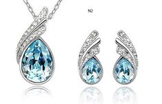 thiet ke trang suc Rap Metal, Element Necklace, Earring Sets, Crystal Jewelry Sets, Blue Pendant, Fashion Jewelry Sets, Silver Plated Necklace, Solitaire Pendant, Crystal Necklace Pendant