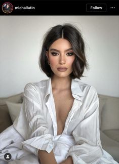 Hair Styles For Medium Length 2023 Wedding, Dress With Bob Hairstyle, Long Bangs Bob Shoulder Length, Cool Hairstyles Medium Length, Above Shoulder Layered Bob, Hairstyles For An Off The Shoulder Dress, Lob Layers Shoulder Length, Textured Bob With Highlights, Short Hairstyles Above Shoulder