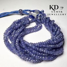 "Natural Blue Tanzanite Rondelle 3.5-4.5 mm Gemstone Beads 16\" inch Strand Top Quality Stone:  Natural Blue Tanzanite Size: 3.5-4.5 mm Shape: Rondelle    color :: Blue    Quality :: AAA+  We usually ship every day from Mon-Sat (except postal office holidays) and will do our best to ship on the same day when payment is received. PAYMENT OPTION------------ A payment is considered \"cleared\" after your payment has been deposited into our account. We accept payment via PayPal only. FEEDBACK ------------- Feedback & DSR (Detailed Seller Ratings). We Strive for 100%Customer Satisfaction and we love to leave positive feedbacks for our buyers. Negative feedback is not a solution. So, we request you to contact us and give us a chance to resolve it asap. FOR MORE BEAUTIFUL BEADS.... CLICK HERE : h Blue Faceted Bead Gemstones For Gifts, Blue Faceted Beads Gemstones For Gifts, Sapphire Beaded Necklaces With Faceted Round Beads, Blue Faceted Beads Gems And Cabochons For Gift, Blue Faceted Oval Beads Jewelry, Sapphire Beaded Round Jewelry, Blue Faceted Beads For Gifts, Round Sapphire Beaded Jewelry, Blue Beaded Gemstones For Gift