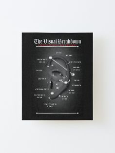 the visual atlastrown book is displayed on a wall