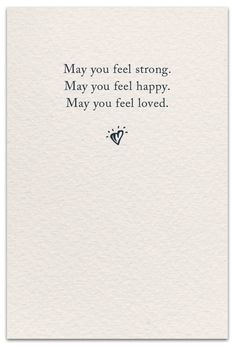 a card with the words may you feel strong