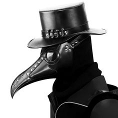 PRICES MAY VARY. 【PREMIUM QUALITY】 - These plague doctor mask are made of high quality PU leather and metal accessories,offer you durable and comfortable wearing experience. 【ELASTIC DESIGN】: Adjustable head belt，One size fits most people. The head belt is designed with an elastic band and the size can be adjusted according to the needs of the head shape. 【DESIGN OF LARGE LENS】:The design of large lens, not only show the punk characteristics of the product, but also ensure that the wearer's visi Steampunk Plague Doctor, Steampunk Halloween Costumes, Prom Props, Beak Mask, Raven Mask, Plague Doctor Costume, Steampunk Bird, Black Plague, Plague Mask