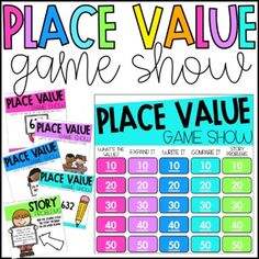 the place value game show with numbers and pictures