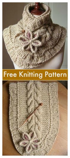 the knitting pattern for this scarf is very easy to make and looks great on someone's neck