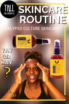 This is my current skin care routine using the Calypso Culture line which is black owned, caribbean owned and caribbean owned. Great for black skin. Hormonal Acne, Organic Skin Care, Skincare Routine, Makeup Routine, Toner, Acne, Skin Care Routine, Facial, Skin Care