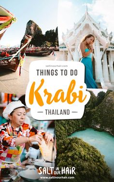 things to do in krabi, thailand with text overlaying the image