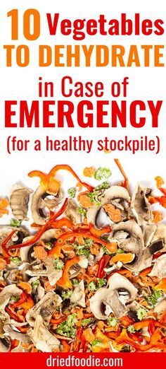 the cover of 10 vegetables to dehydraate in case of emergency for a healthy stockpile